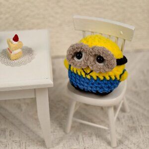 Handmade Amigurumi Crochet Minion Plushie